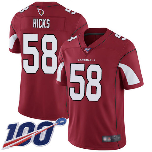 Arizona Cardinals Limited Red Men Jordan Hicks Home Jersey NFL Football 58 100th Season Vapor Untouchable